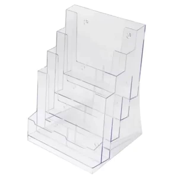 Prospekthalter Tisch/Wand 4 x A4