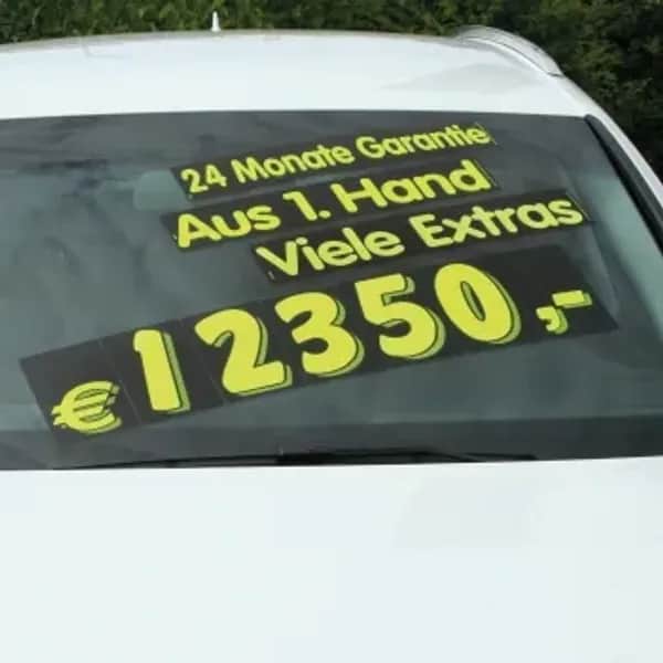 Amerika-Preisziffern leuchtgelb/schwarz