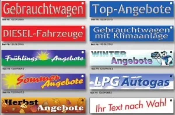 Werbe-Banner für Spannbandhalter