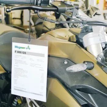 Preisblatthalter A5 für Motorräder