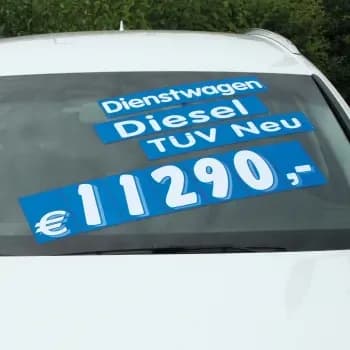 Hinweisschilder blau/weiss