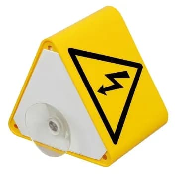 Leitzahlträger mit Blitzsymbol