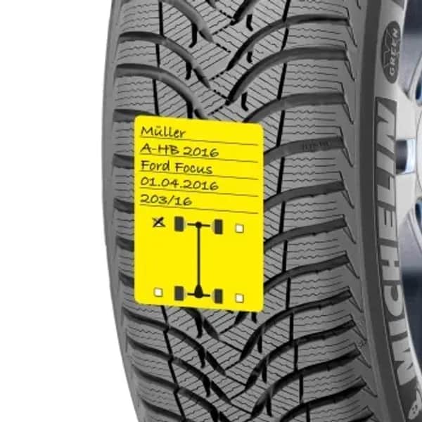 Spezialaufkleber für die Reifen-Einlagerung, DIN A7