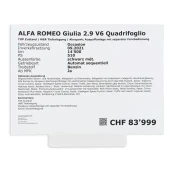 Preisblatthalter für Frontscheibe, A3 Querformat