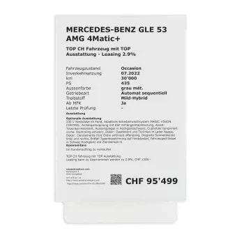 Preisblatthalter für Frontscheibe, A4 Hochformat