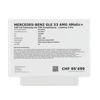 Preisblatthalter für Frontscheibe, A4 Querformat